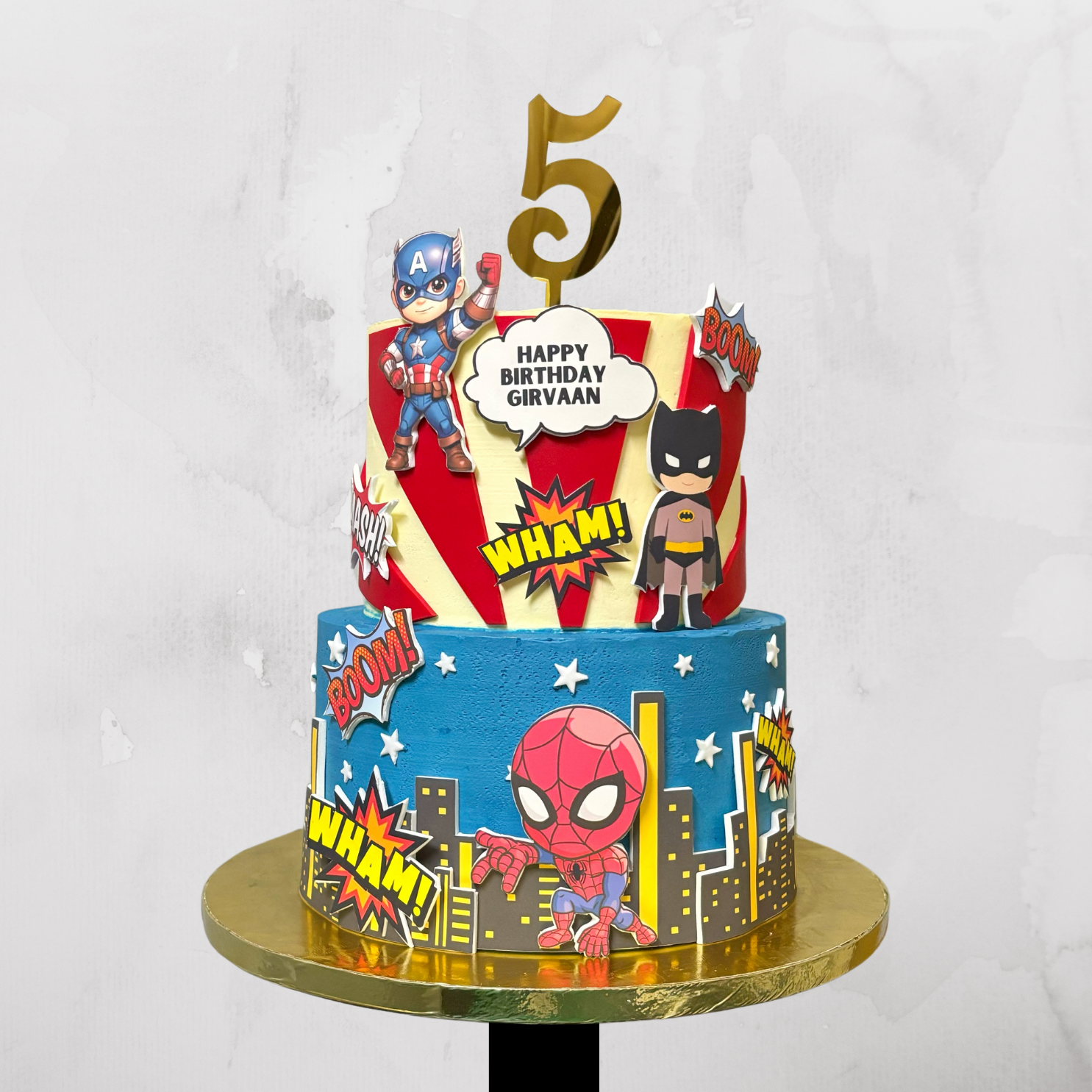 Superhero Comic Boom Cake